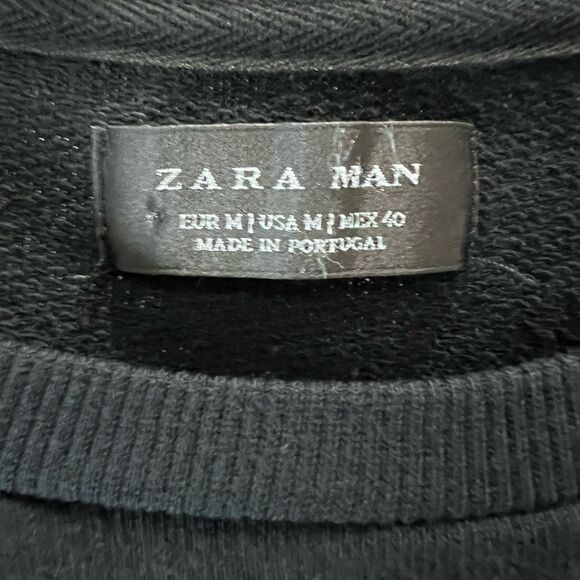 Zara Man crew neck sweatshirt black size medium - Picture 4 of 12